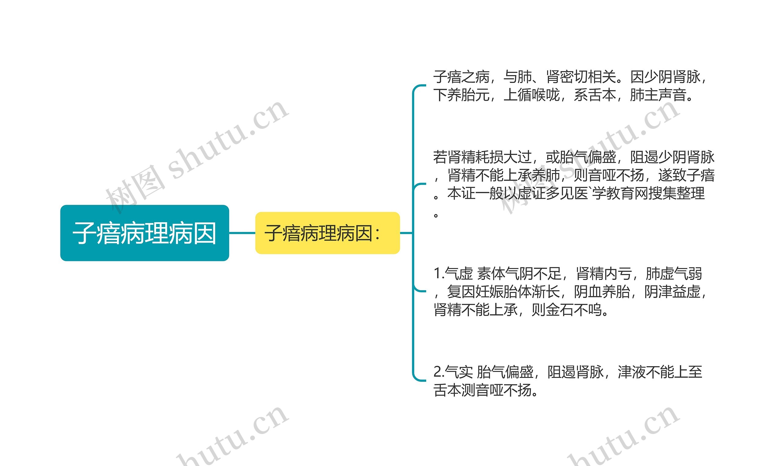 子瘖病理病因思维导图