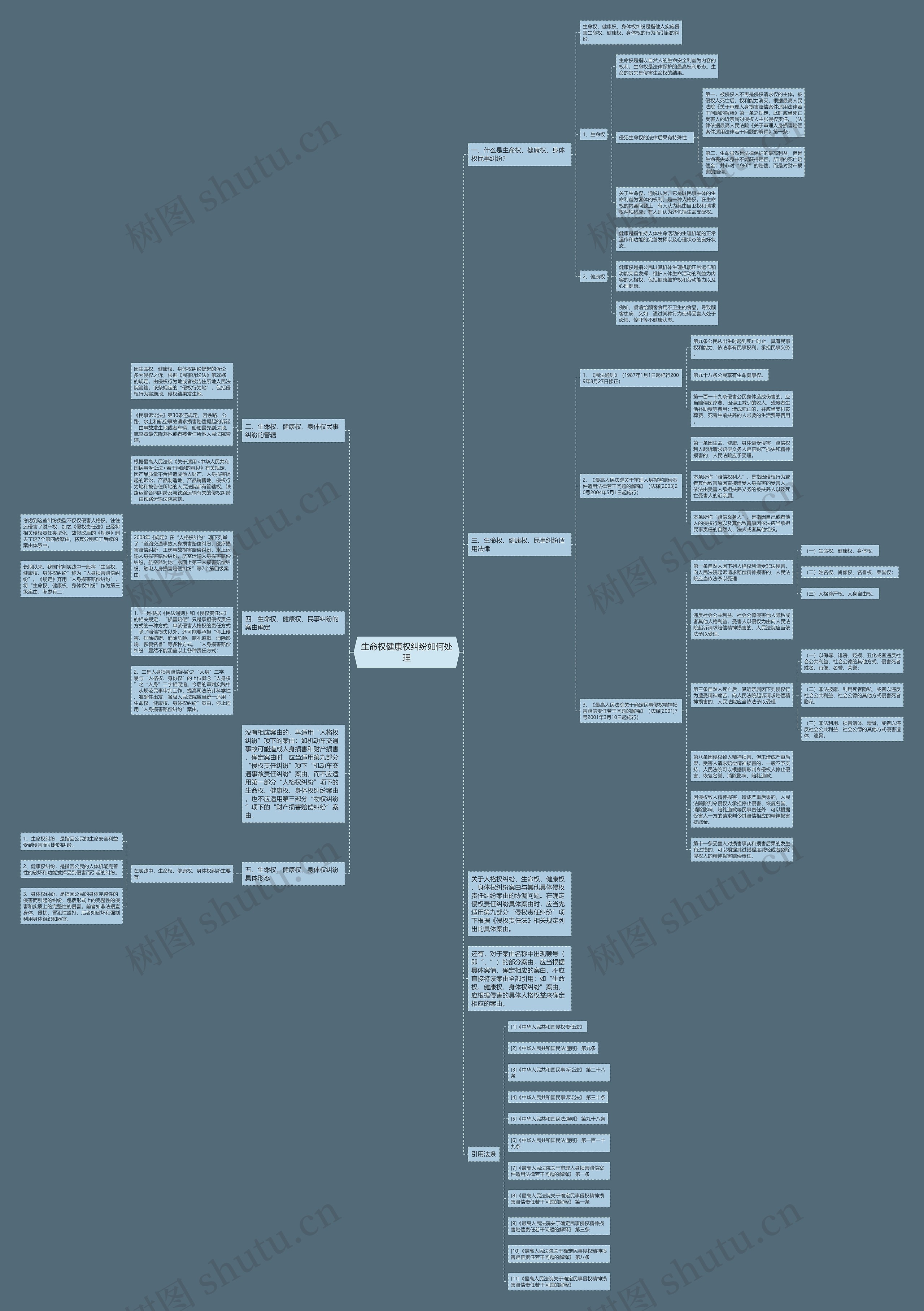生命权健康权纠纷如何处理思维导图