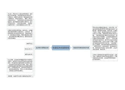 快递丢失找谁赔偿