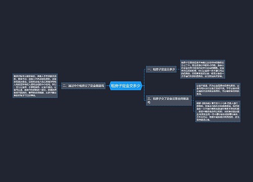 租房子定金交多少