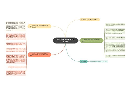 主债权的转让需要满足什么条件