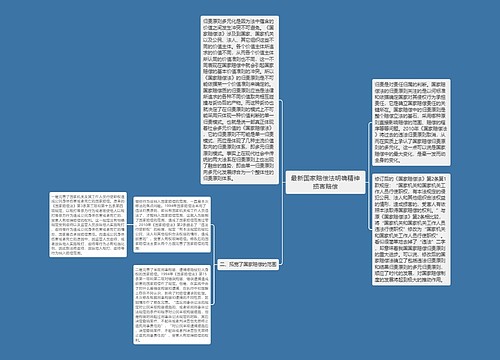 最新国家赔偿法明确精神损害赔偿