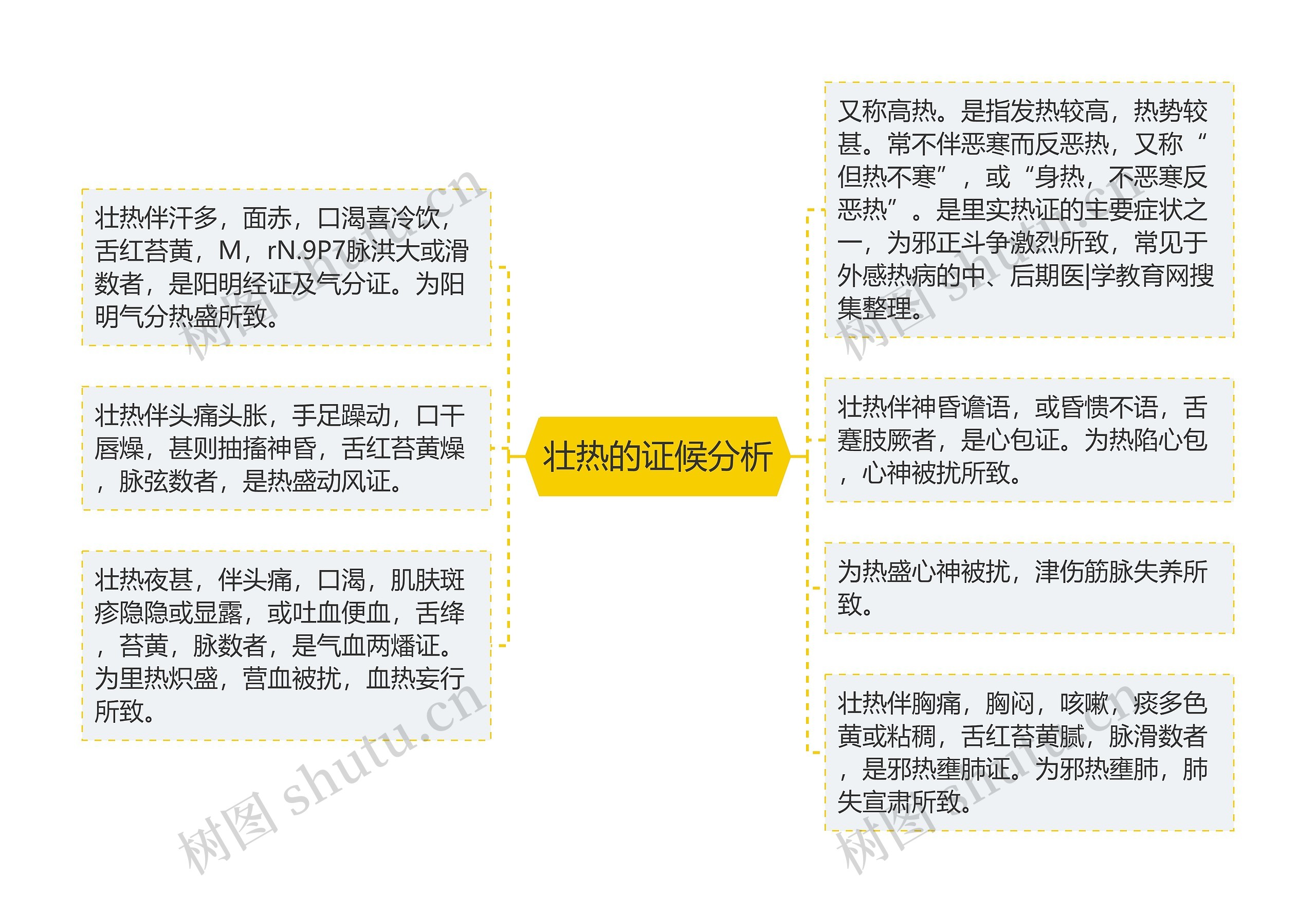 壮热的证候分析思维导图