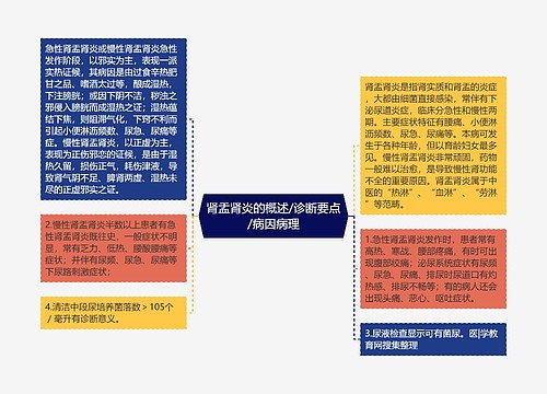 肾盂肾炎的概述/诊断要点/病因病理