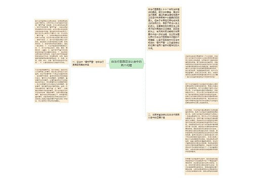 非法行医罪司法认定中的两个问题