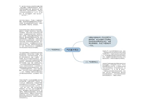 气的基本概念