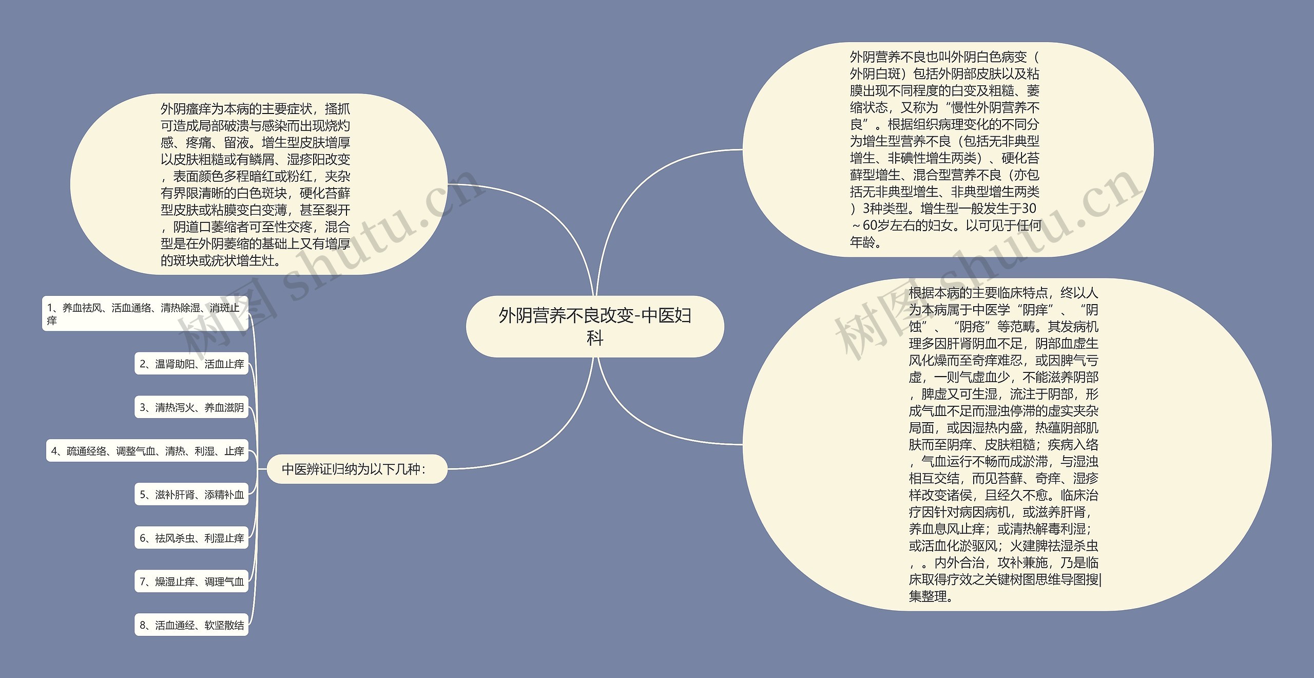 外阴营养不良改变-中医妇科思维导图