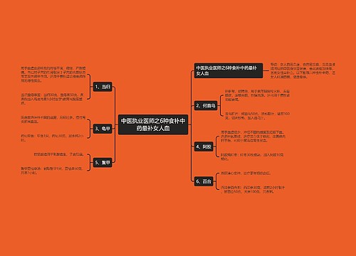 中医执业医师之6种食补中药最补女人血