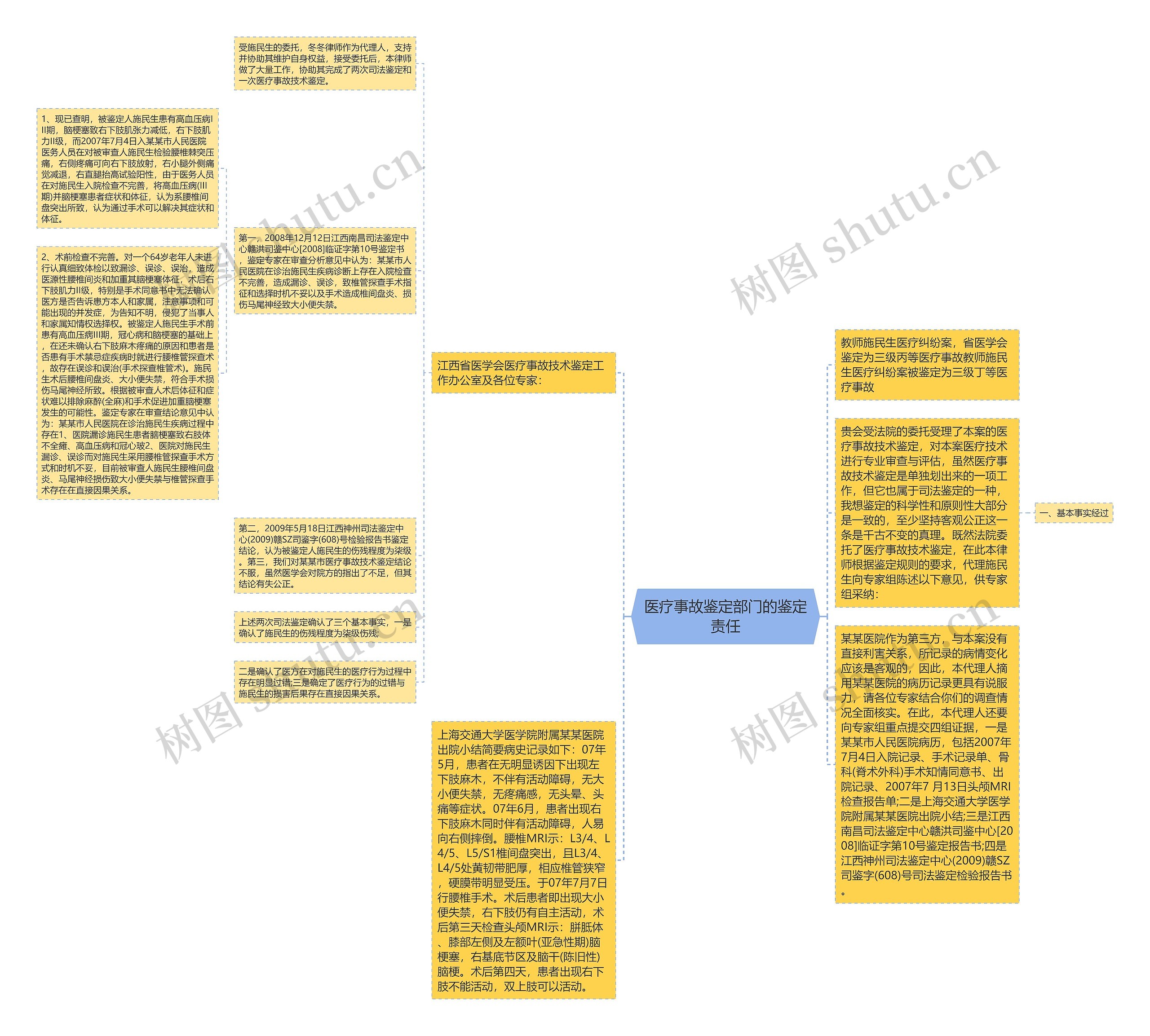 医疗事故鉴定部门的鉴定责任思维导图
