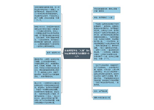 女老师骂学生“人渣”&nbsp;被堵教室当众撒尿<br />