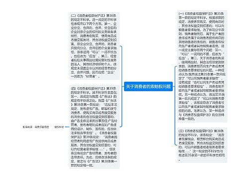 关于消费者的索赔权问题