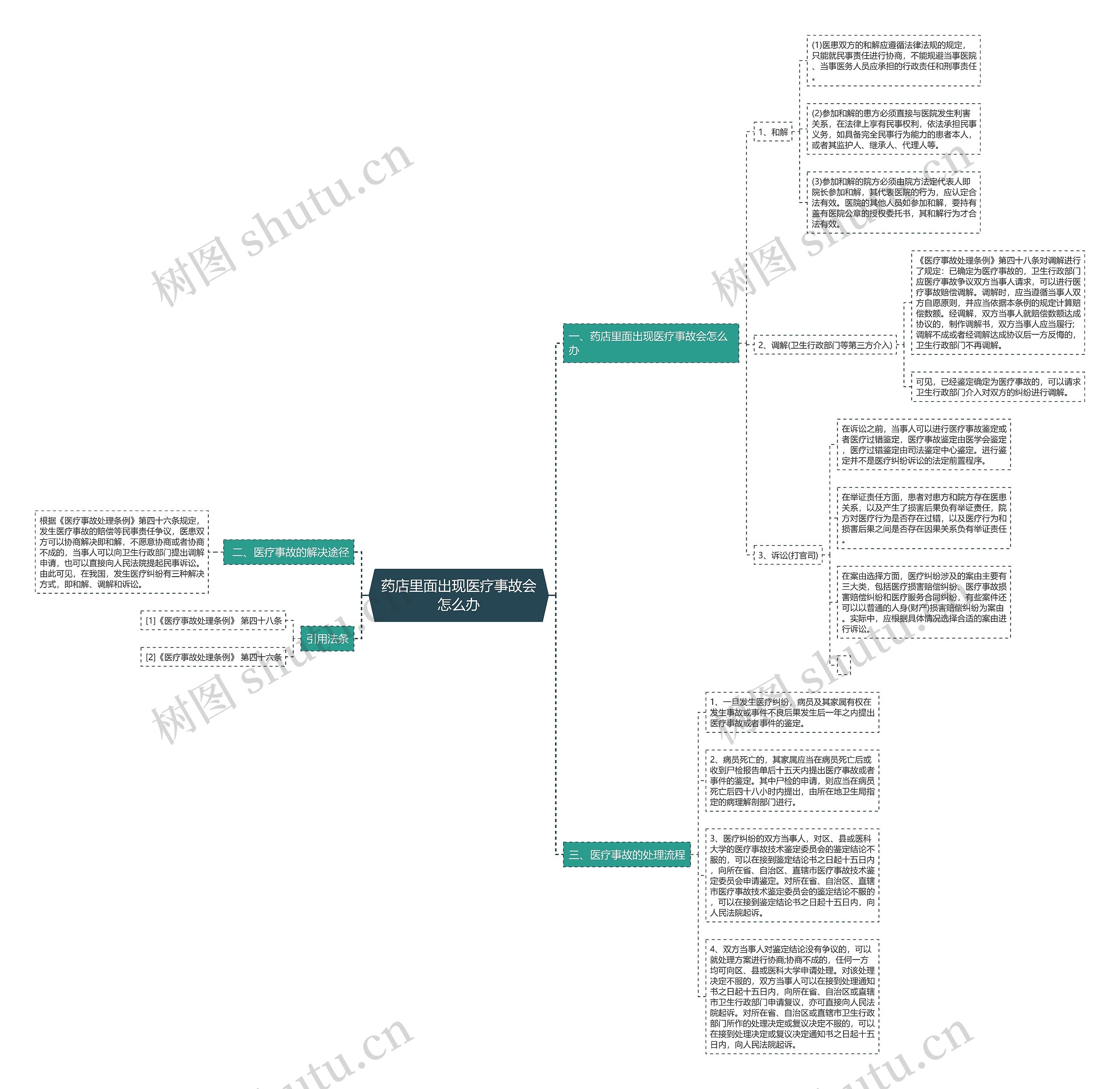 药店里面出现医疗事故会怎么办思维导图