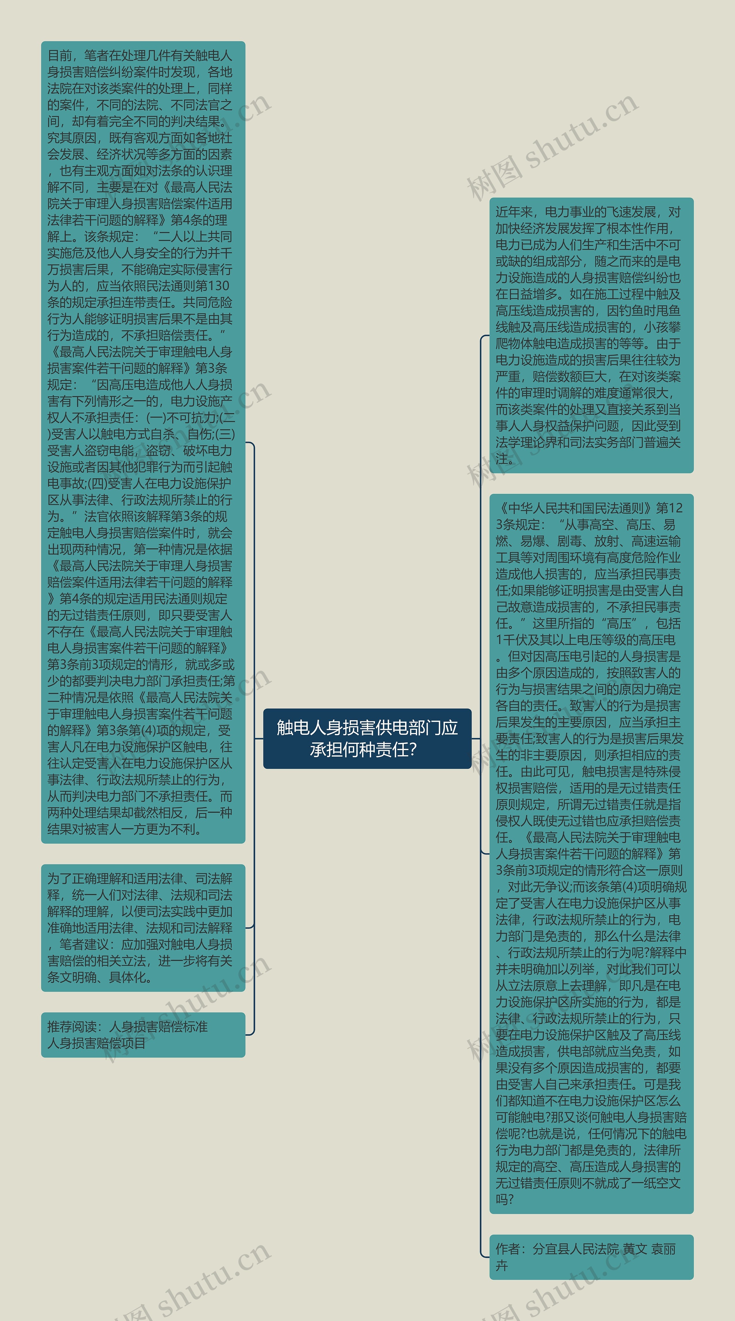 触电人身损害供电部门应承担何种责任？思维导图