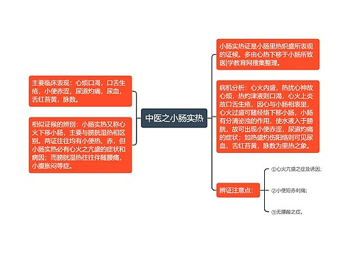 中医之小肠实热