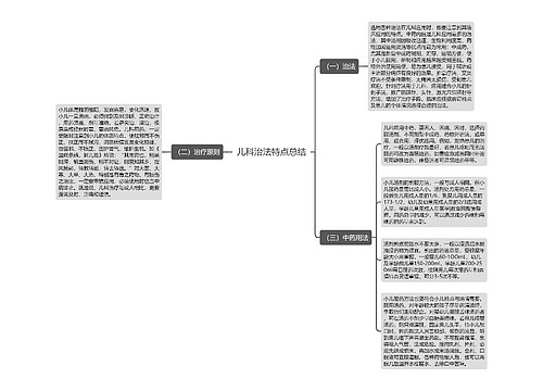 儿科治法特点总结