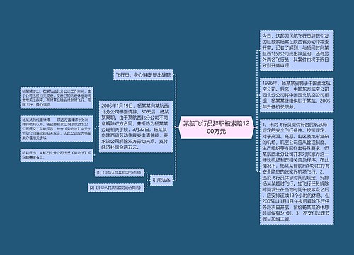 某航飞行员辞职被索赔1200万元