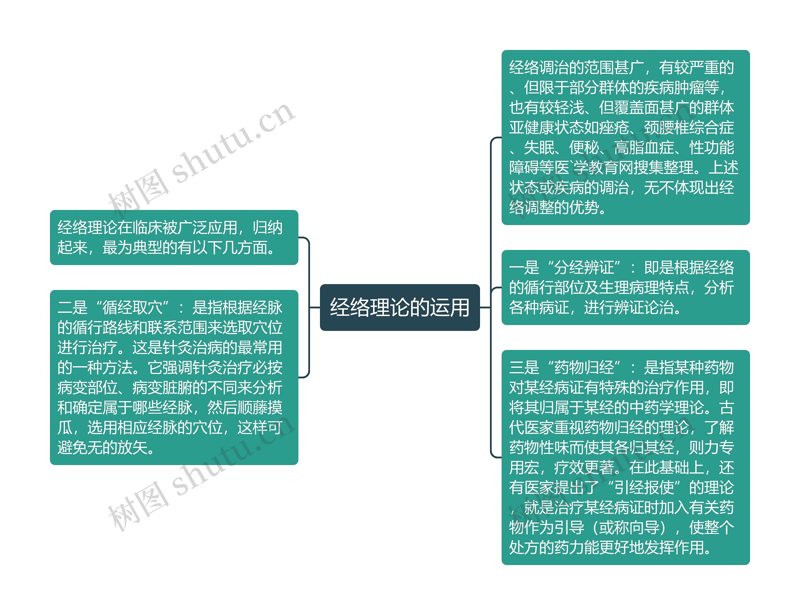 经络理论的运用思维导图