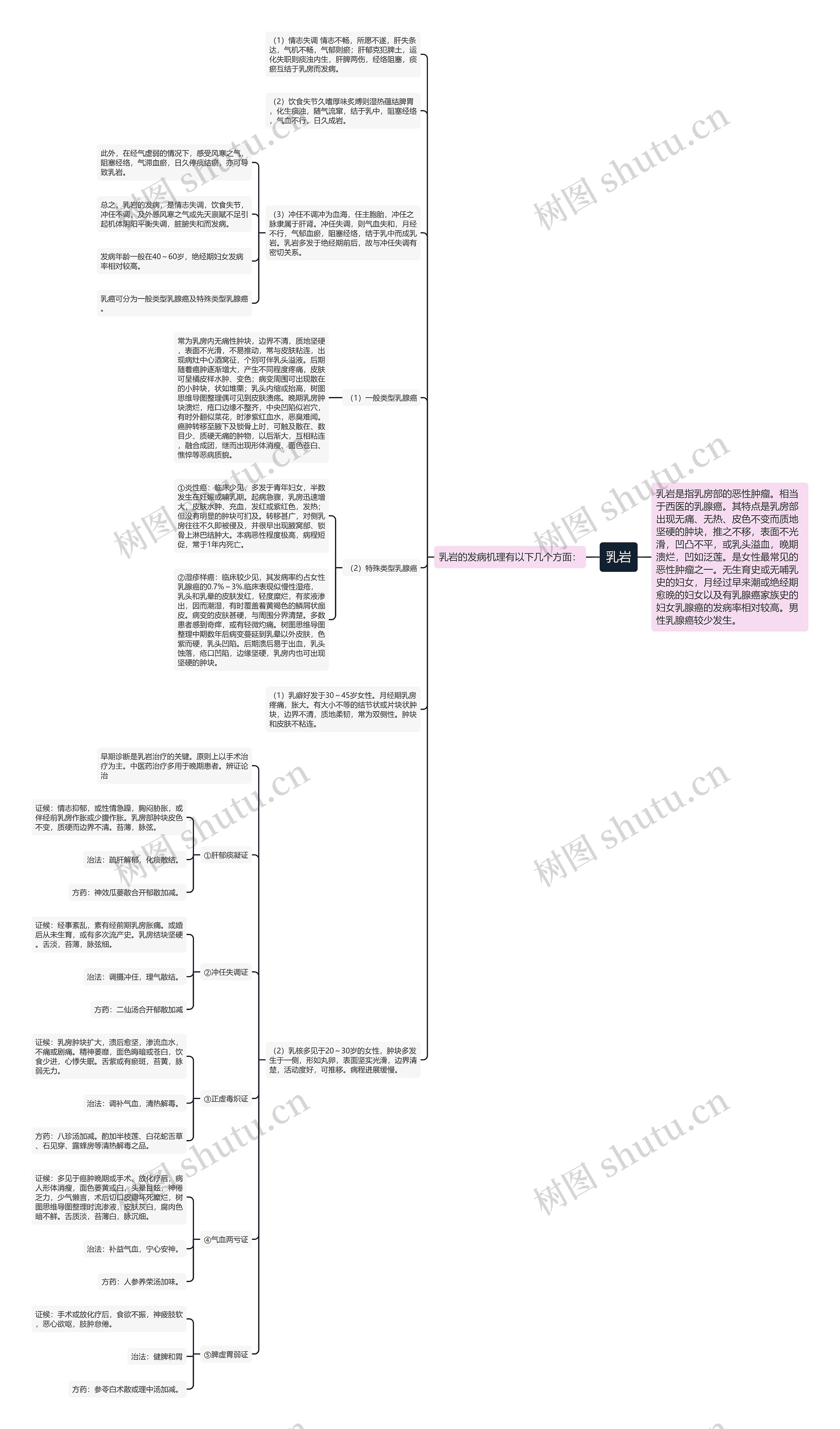 乳岩思维导图