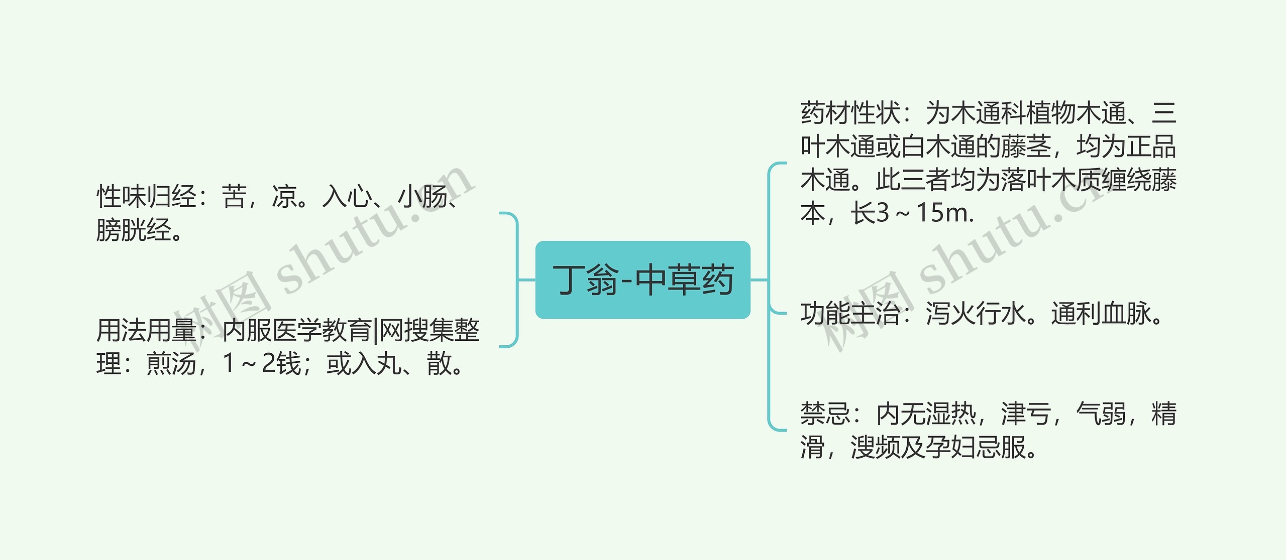 丁翁-中草药思维导图