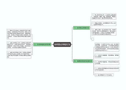 如何防止转租行为