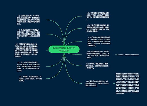 妇科医疗事故：妇科手术常见的失误