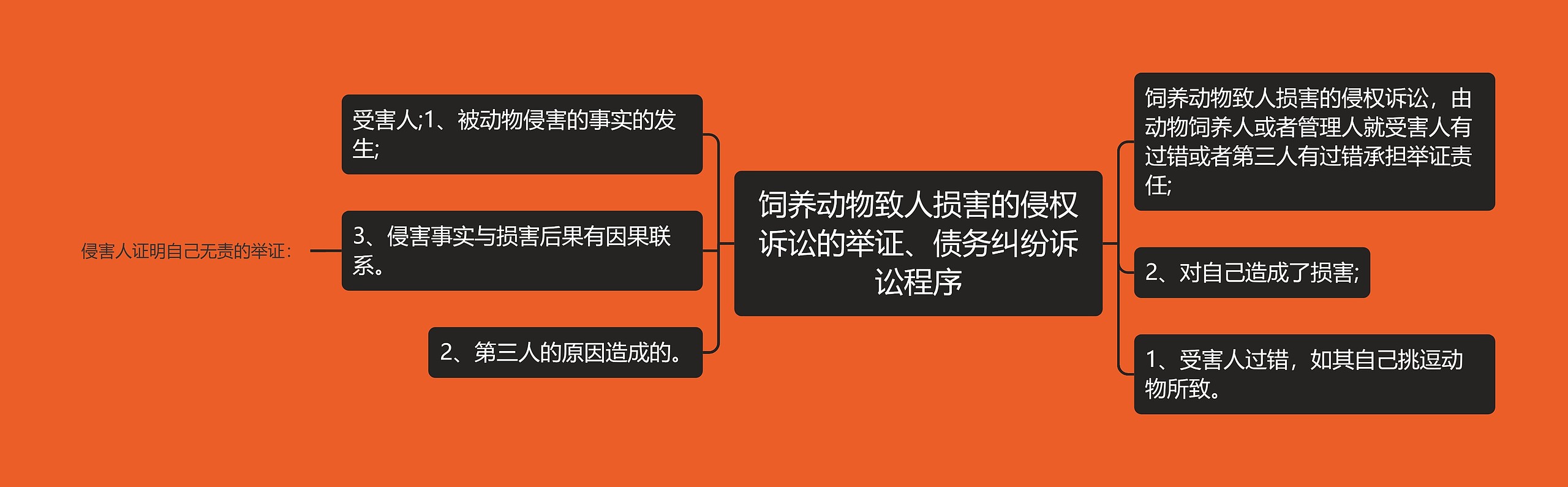 饲养动物致人损害的侵权诉讼的举证、债务纠纷诉讼程序思维导图