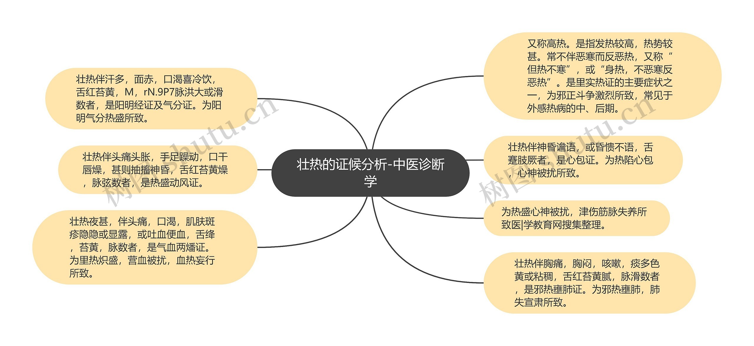 壮热的证候分析-中医诊断学思维导图