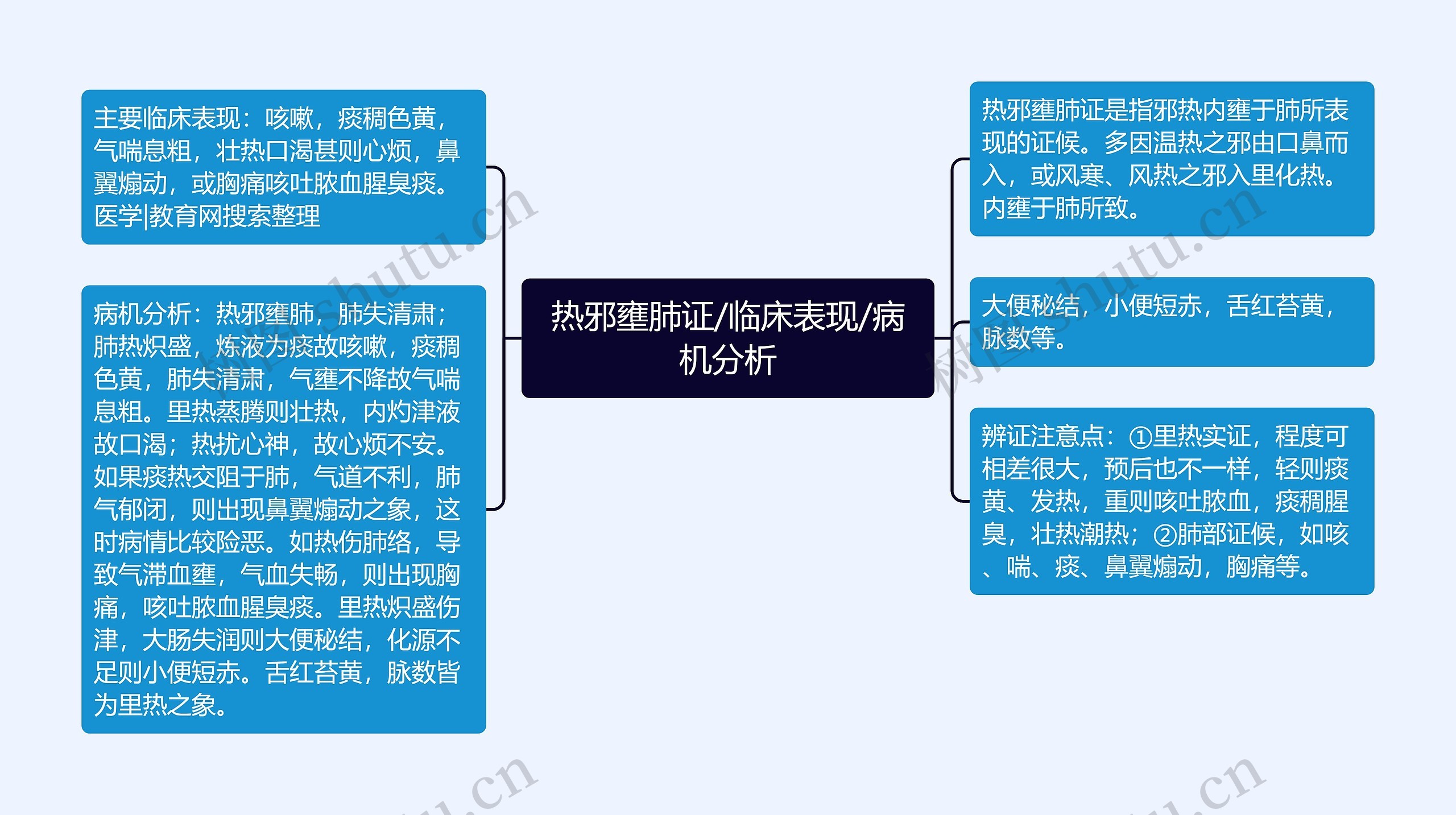 热邪壅肺证/临床表现/病机分析思维导图