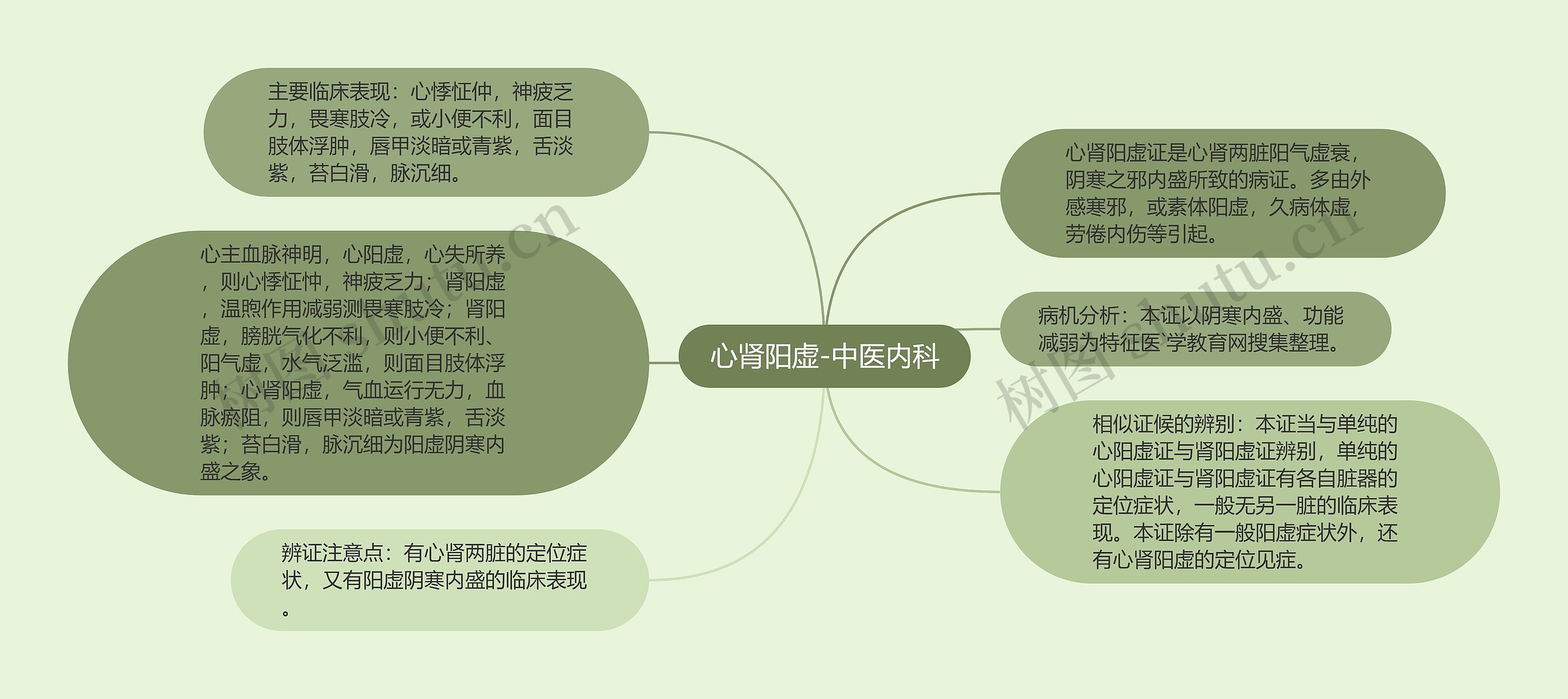 心肾阳虚-中医内科思维导图