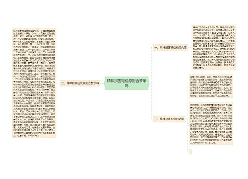 精神损害赔偿原则含警示吗