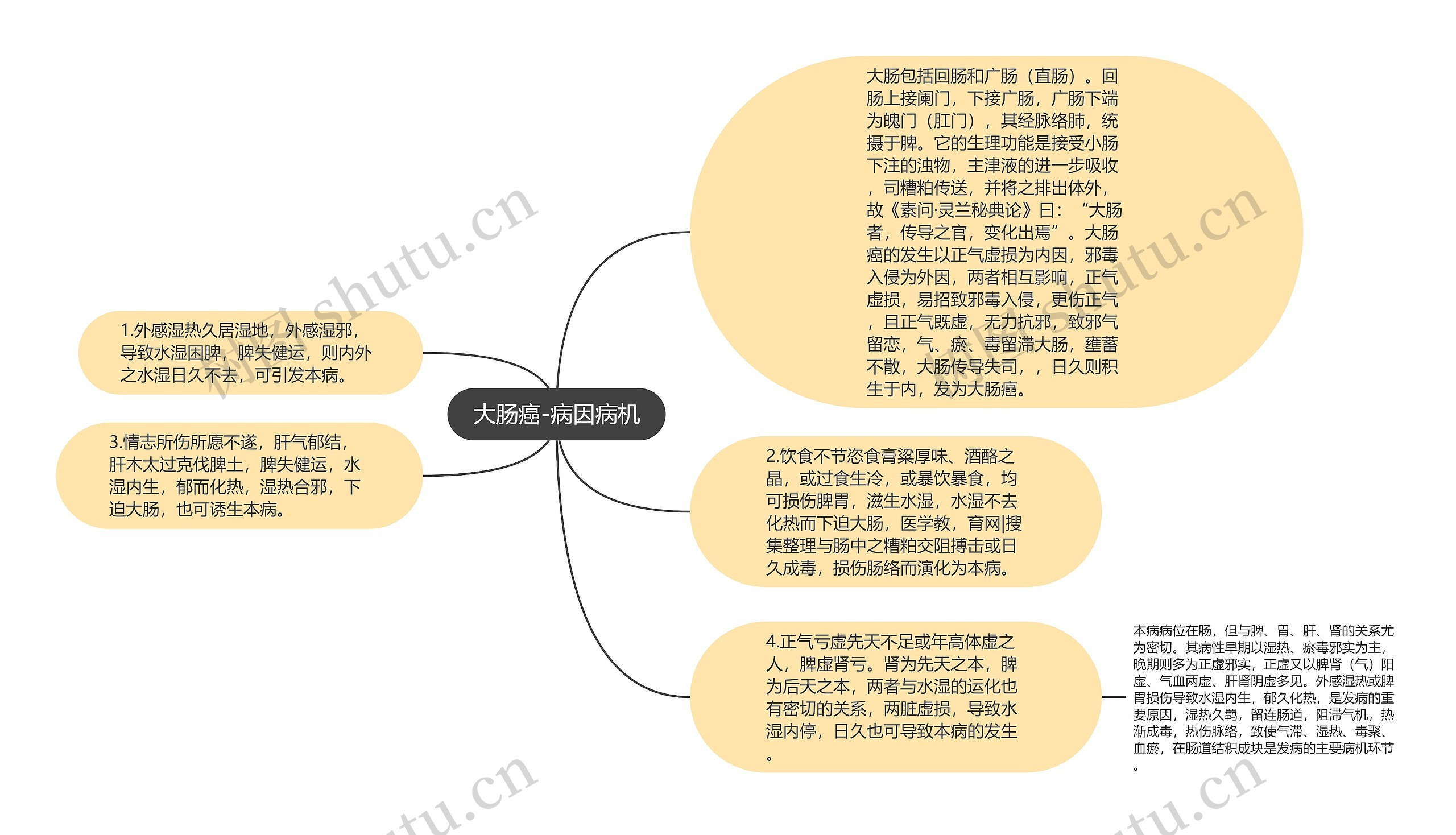 大肠癌-病因病机思维导图