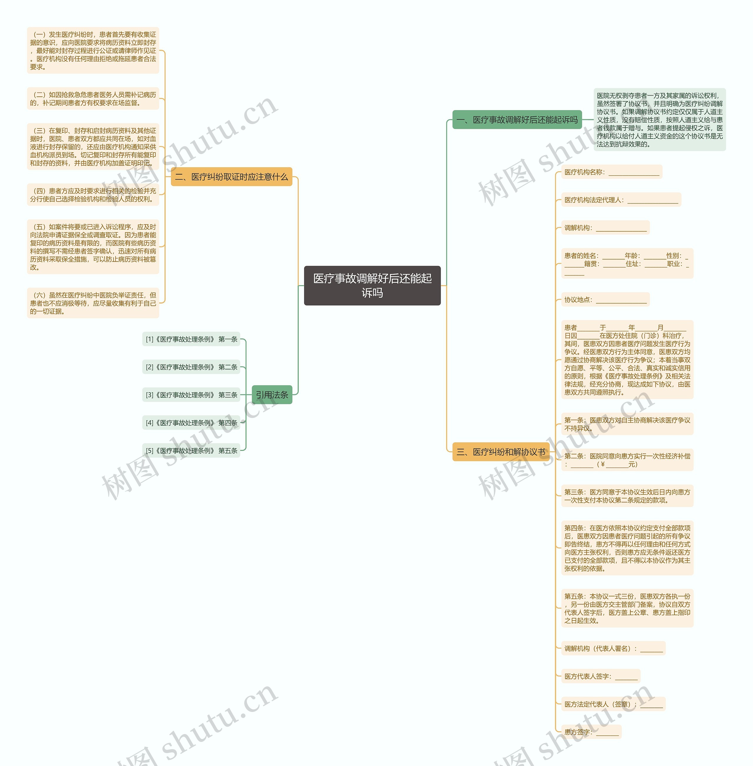 医疗事故调解好后还能起诉吗思维导图