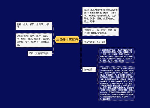 土贝母-中药词典