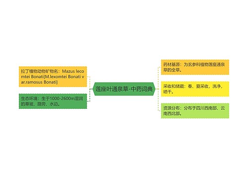 莲座叶通泉草-中药词典