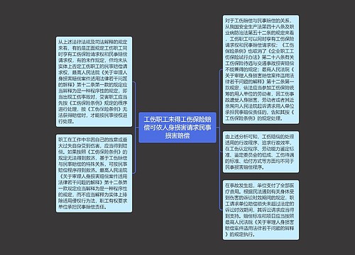 工伤职工未得工伤保险赔偿可依人身损害请求民事损害赔偿