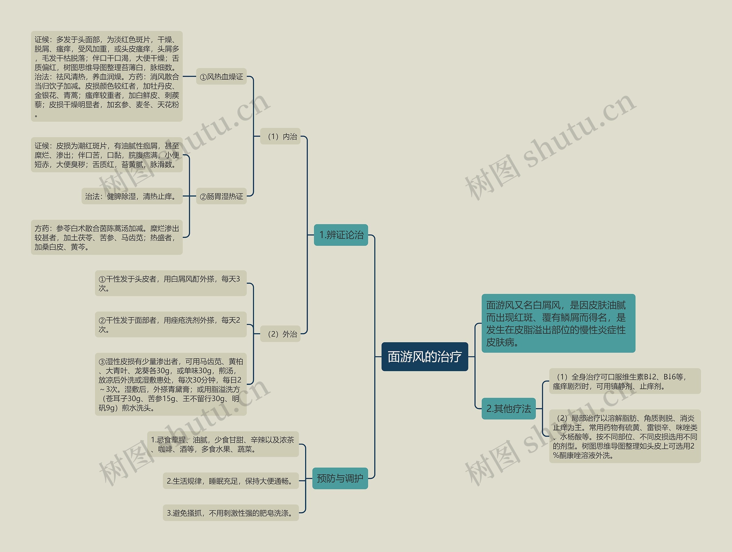 面游风的治疗思维导图