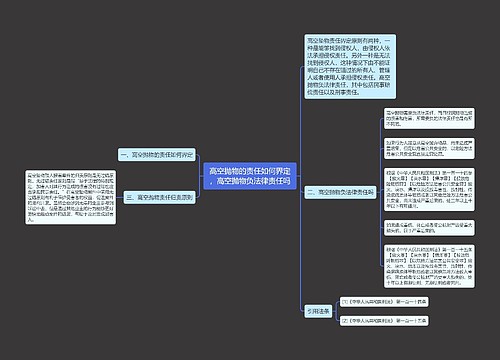 高空抛物的责任如何界定，高空抛物负法律责任吗