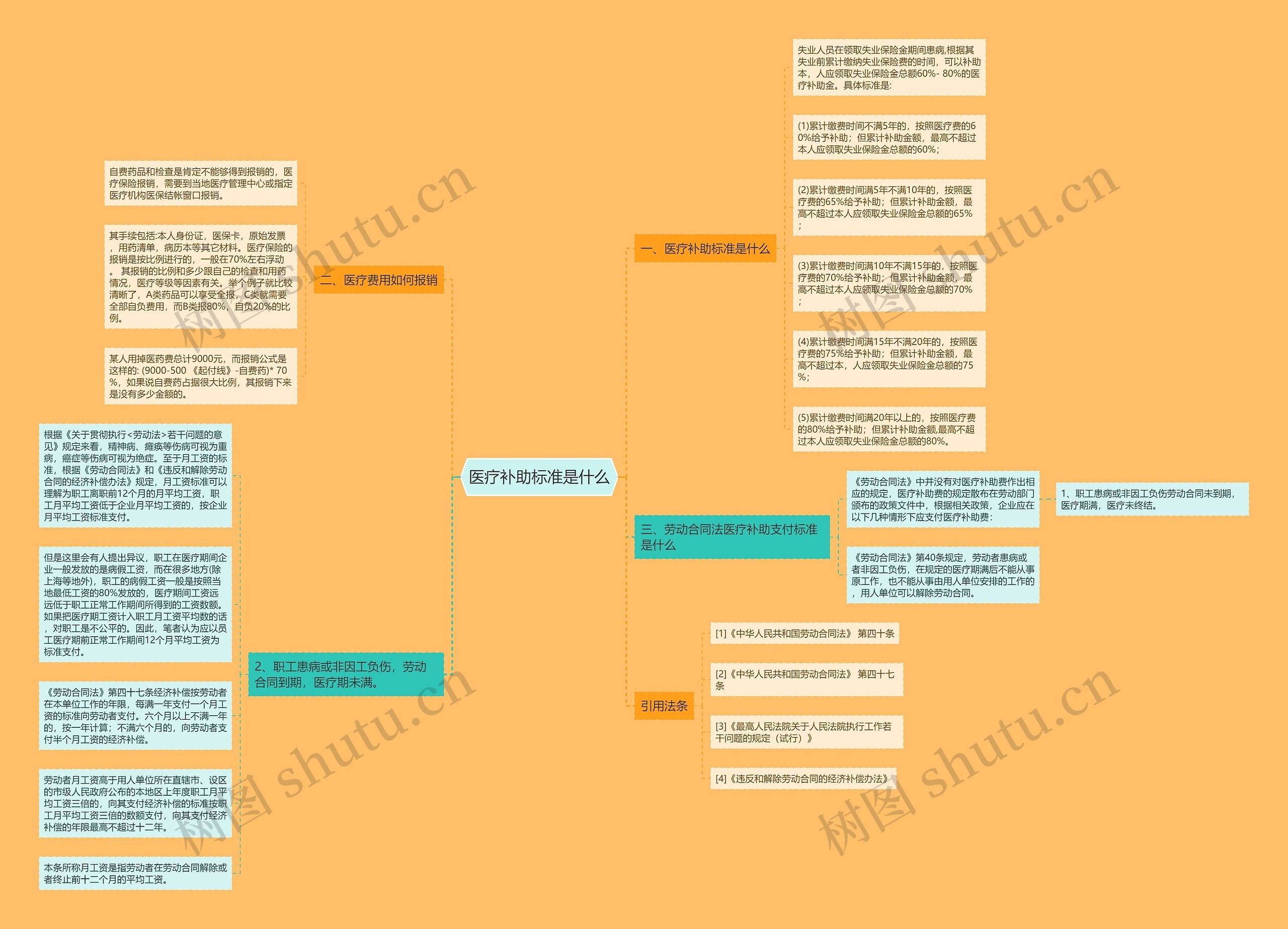 医疗补助标准是什么思维导图