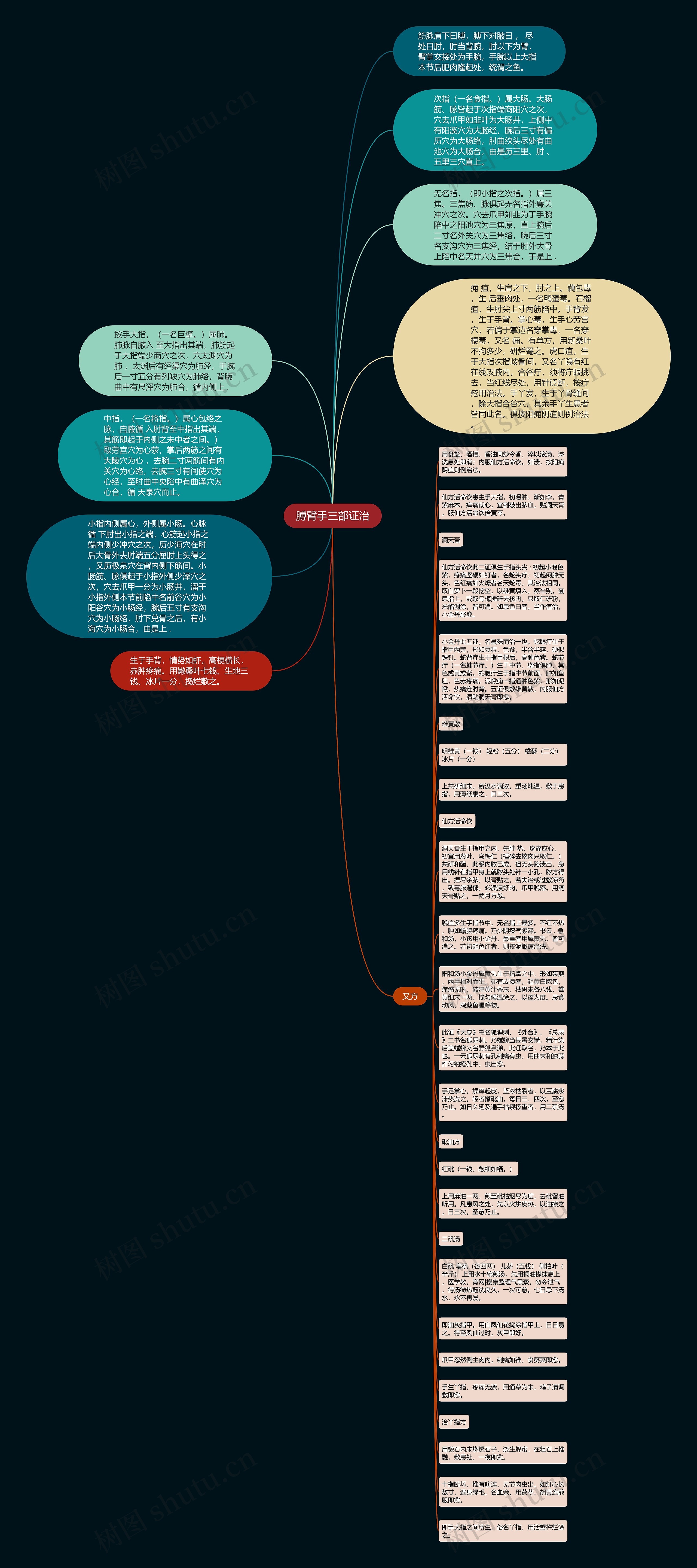 膊臂手三部证治思维导图