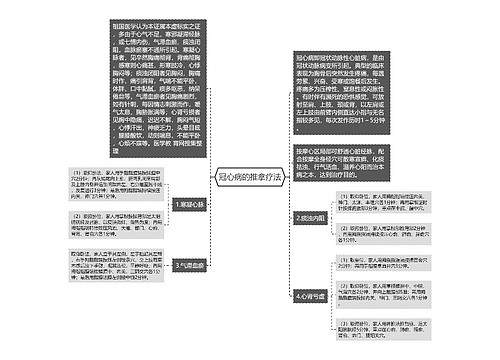 冠心病的推拿疗法