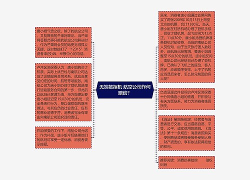 无端被拒机 航空公司作何赔偿？