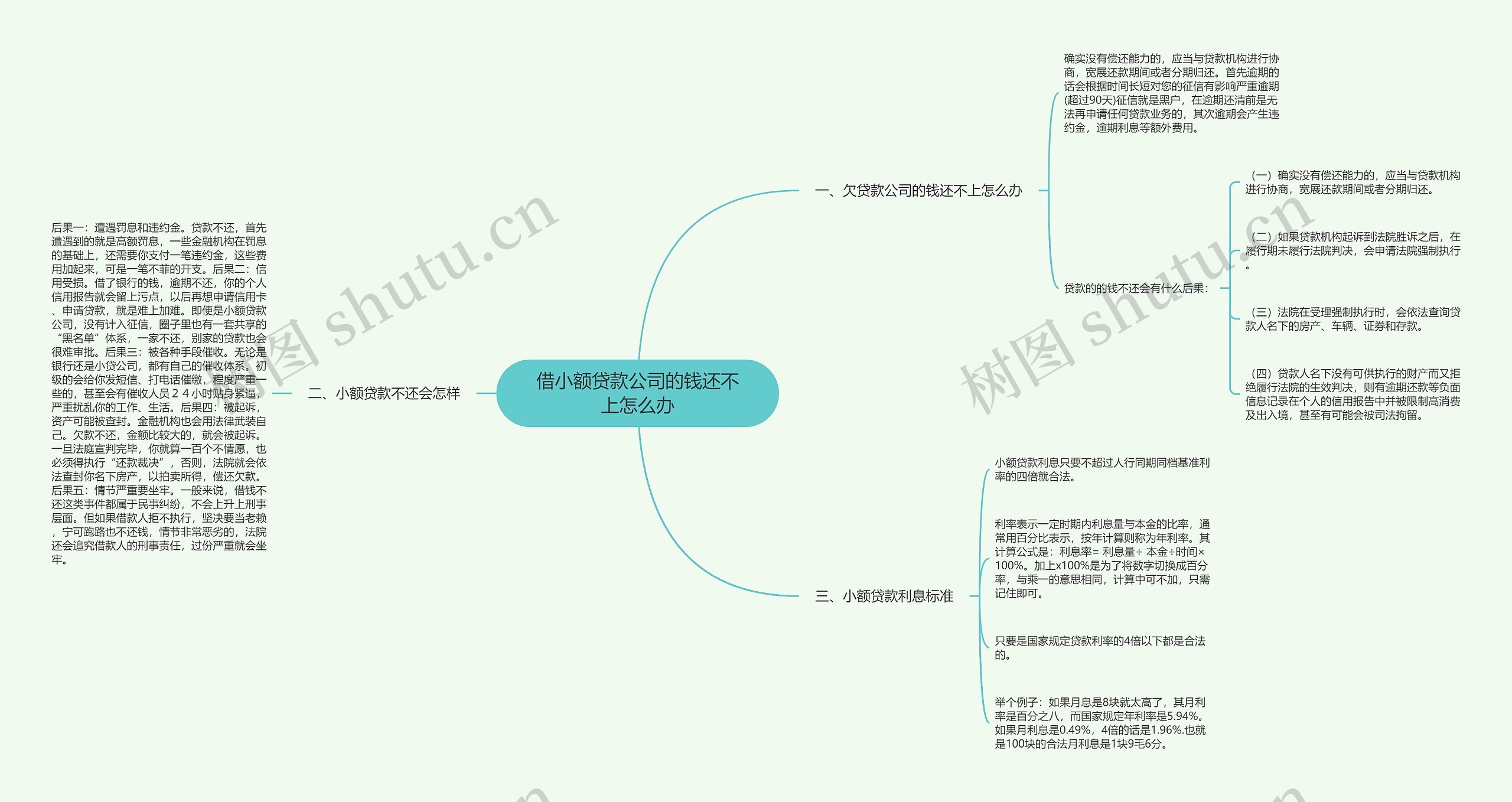 借小额贷款公司的钱还不上怎么办思维导图