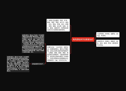 类风湿性关节炎推拿治疗