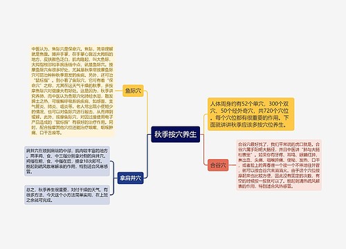 秋季按穴养生