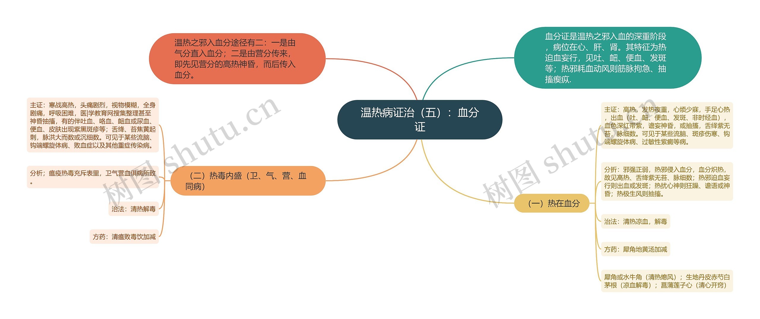 温热病证治（五）：血分证思维导图