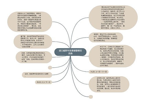 进口越野车故意撞警察后逃逸