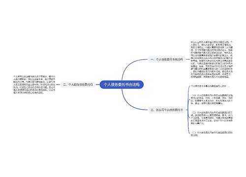 个人债务委托书合法吗