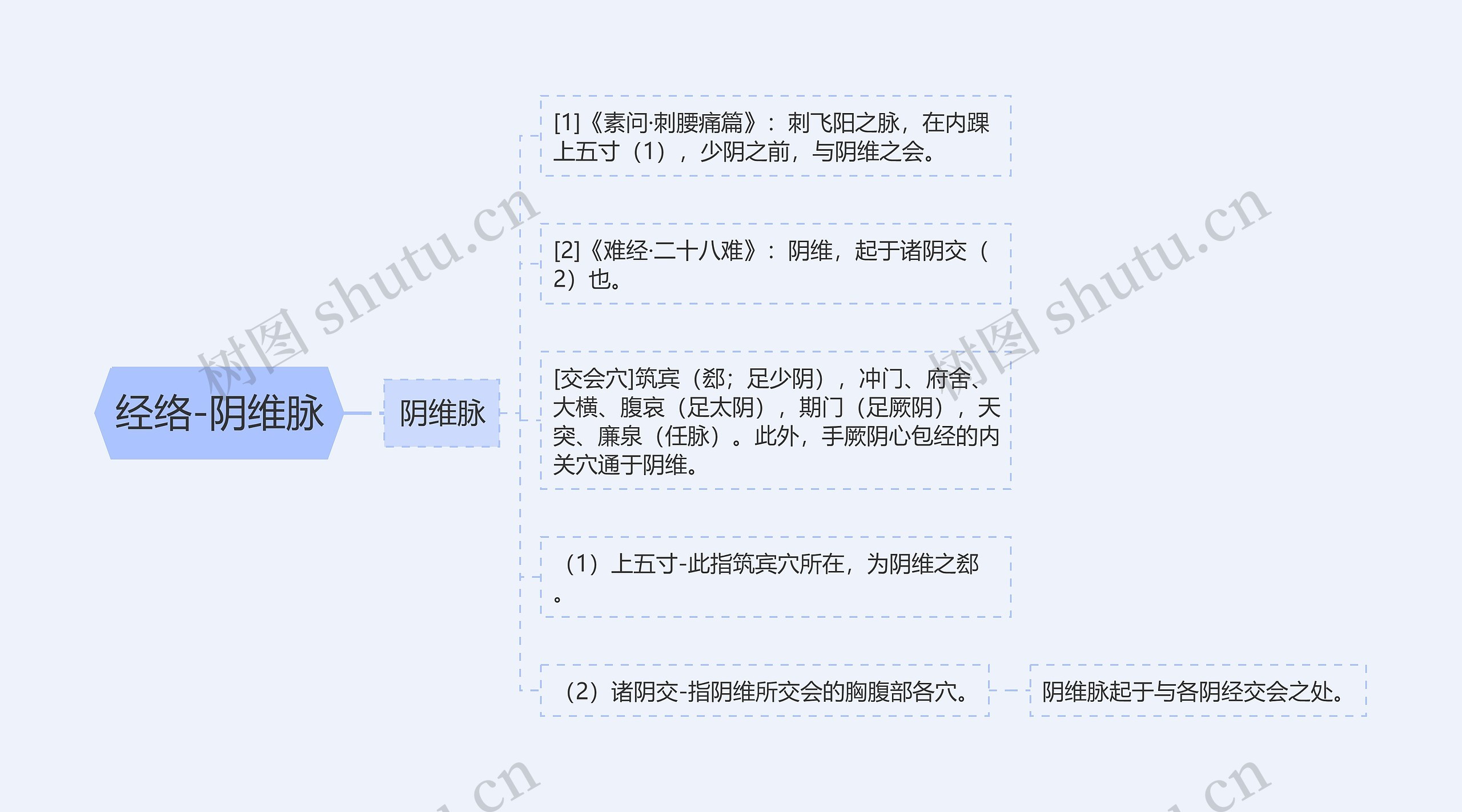 经络-阴维脉思维导图