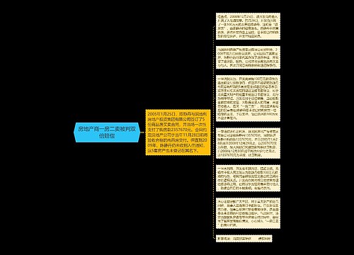 房地产商一房二卖被判双倍赔偿