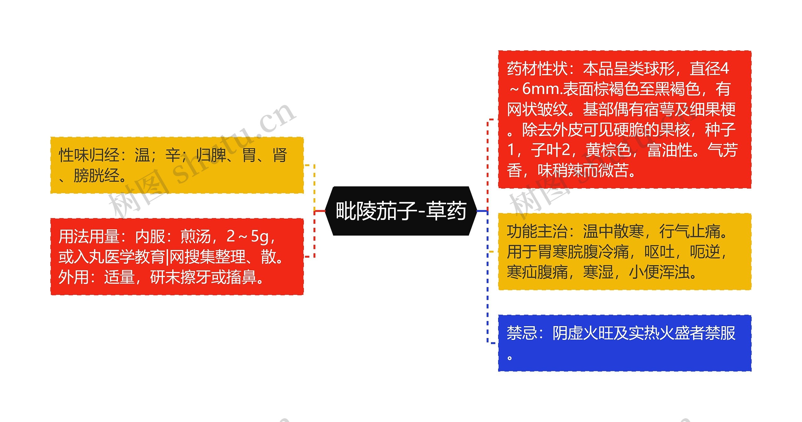 毗陵茄子-草药思维导图